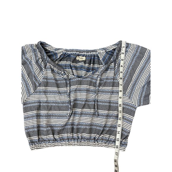 Madewell Jacquard Keyhole Crop Top in Stripe Women's Small‎ NI102 $78 Boho - Picture 8 of 13